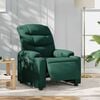 vidaXL Fauteuil inclinable de massage &eacute;lectrique vert fonc&eacute; tissu