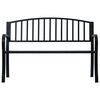 vidaXL Banc de jardin 125 cm Noir Acier