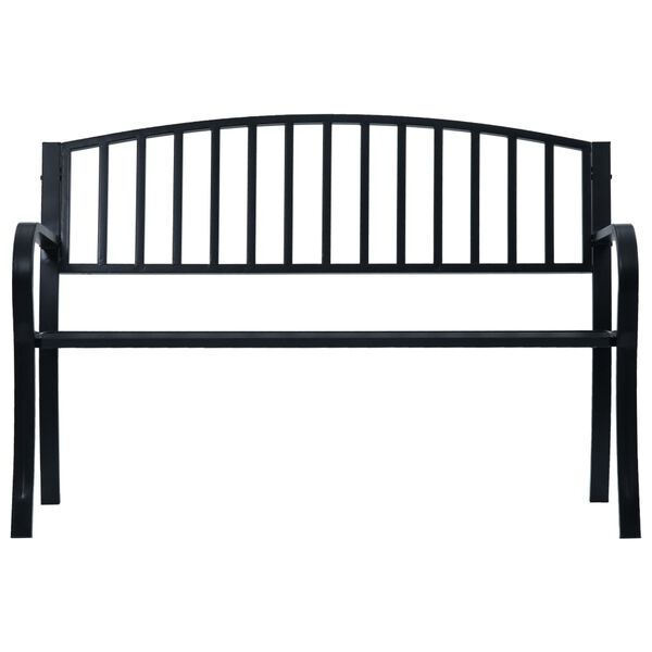 vidaXL Banc de jardin 125 cm Noir Acier