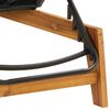 vidaXL Chaises longues lot de 2 noir/marron r&eacute;sine tress&eacute;e/bois acacia