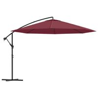 vidaXL Parasol de jardin en porte-à-faux et poteau en aluminium