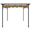 vidaXL Pergola avec toit r&eacute;tractable taupe 3x3 m acier 180 g/m&sup2;