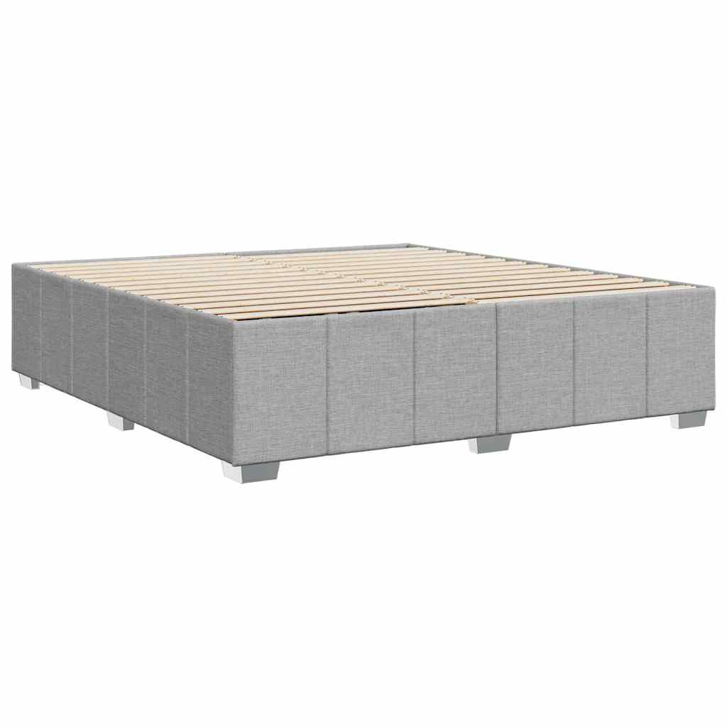 vidaXL Cadre de lit sans matelas gris clair tissu