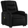 vidaXL Fauteuil inclinable de massage électrique noir similicuir
