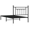 vidaXL Cadre de lit métal sans matelas avec tête de lit noir 100x190cm