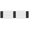 vidaXL Coussin de tête de lit Zadar blanc et noir 183 cm similicuir