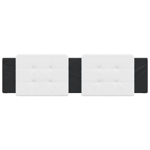 vidaXL Coussin de tête de lit Zadar blanc et noir 183 cm similicuir