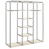 vidaXL Armoire avec compartiments et barres Cr&egrave;me 150x45x175 cm Tissu
