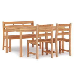 vidaXL Ensemble &agrave; manger de jardin 4 pcs Bois de teck massif