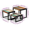 vidaXL Tables gigognes 3 pcs Bois de récupération massif