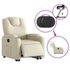 vidaXL Fauteuil inclinable &eacute;lectrique cr&egrave;me similicuir