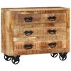 vidaXL Buffet avec 3 tiroirs 80x30x65 cm bois de manguier brut massif