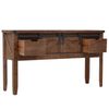 vidaXL Table console Bois massif de sapin 131 x 35,5 x 75 cm Marron