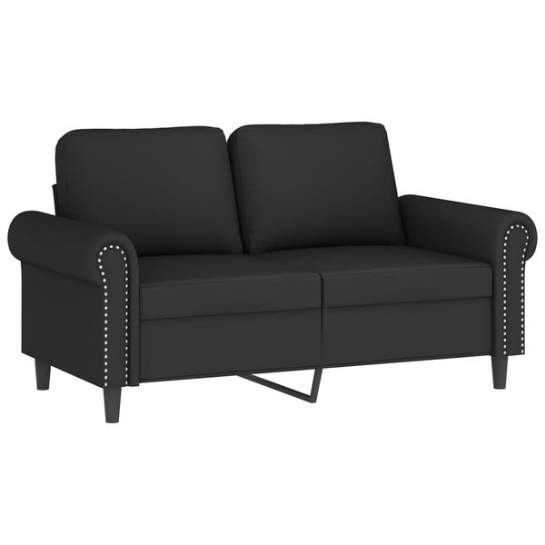 vidaXL Ensemble de canap&eacute;s 2 pcs avec coussins Noir Velours