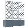 vidaXL Cache-pot de jardin 3 pcs Gris Clair 120 x 40 x 143 cm Acier