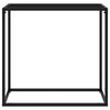 vidaXL Table console Noir 80x35x75 cm Verre trempé