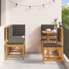 vidaXL Ensemble bistro de jardin 4 pcs Marron Bois d'Acacia Massif