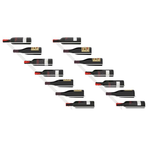 vidaXL Casier &agrave; vin mural pour 7 bouteilles 2 pcs Blanc M&eacute;tal