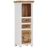 vidaXL Buffet haut Marron/blanc 40x30x110cm Bois de manguier/ d'acacia