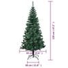 vidaXL Sapin de No&euml;l artificiel pointes iridescentes Vert 120 cm PVC