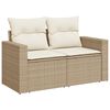 vidaXL Salon de jardin avec coussins 13 pcs beige résine tressée