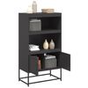 vidaXL Buffet haut noir 68,5x38,5x123,5 cm acier