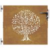 vidaXL Portail de jardin 85x75 cm acier corten conception d'arbre
