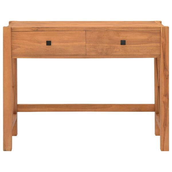 vidaXL Bureau avec 2 tiroirs 100x40x75 cm Bois de teck