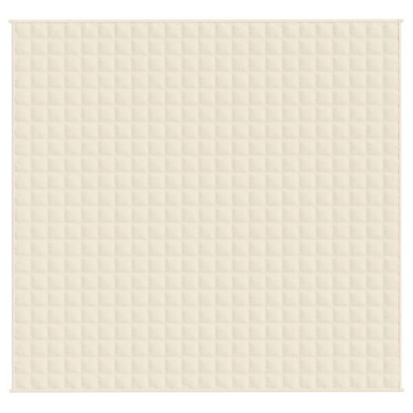 vidaXL Couverture lestée Crème clair 220x230 cm 11 kg Tissu