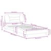 vidaXL Cadre de lit sans matelas Hvar blanc 100x190 cm similicuir