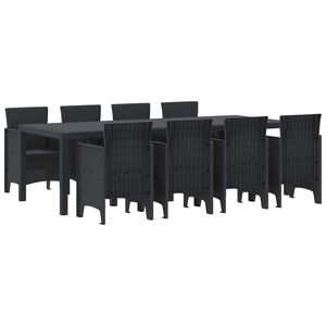 vidaXL Ensemble de salle &agrave; manger pour jardin 9 pcs Anthracite