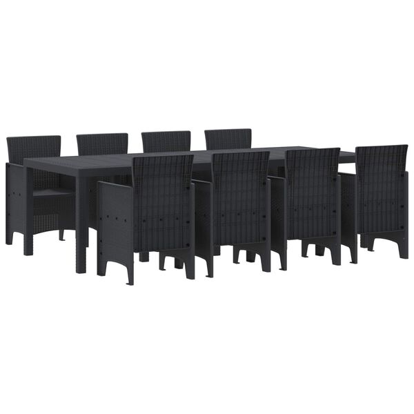 vidaXL Ensemble de salle &agrave; manger pour jardin 9 pcs Anthracite