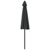 vidaXL Parasol de balcon et m&acirc;t en aluminium Anthracite 270x144cm Demi