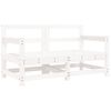 vidaXL Chaises de jardin et coussins lot de 2 blanc bois de pin massif
