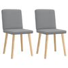vidaXL Chaises &agrave; manger lot de 2 gris clair tissu