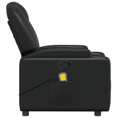 vidaXL Fauteuil de massage inclinable Noir Similicuir