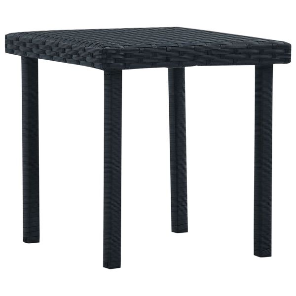 vidaXL Table &agrave; th&eacute; de jardin Noir 40x40x40 cm R&eacute;sine tress&eacute;e