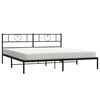 vidaXL Cadre de lit métal sans matelas avec tête de lit noir 183x213cm