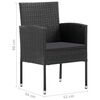 vidaXL Chaises de jardin avec coussins noir lot de 2 r&eacute;sine tress&eacute;e