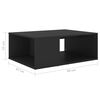 vidaXL Table basse noir 90x67x33 cm bois d'ingénierie