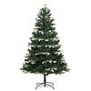 vidaXL Sapin de No&euml;l artificiel &agrave; charni&egrave;re 300LED neige floqu&eacute;e 180cm