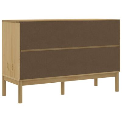 vidaXL Buffet FLORO marron cire 114x43x74 cm bois massif de pin