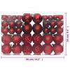 vidaXL Boules de No&euml;l 100 pcs rouge bordeaux 3 / 4 / 6 cm