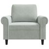 vidaXL Fauteuil Gris clair 60 cm Velours