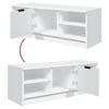 vidaXL Meuble TV Blanc 102x35,5x36,5 cm Bois d'ing&eacute;nierie