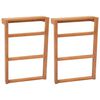 vidaXL Porte-serviettes 2 pcs Bois de teck massif
