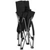 vidaXL Chaises de plage pliables lot de 2 Noir Tissu