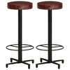 vidaXL Tabourets de bar lot de 2 76 cm cuir v&eacute;ritable