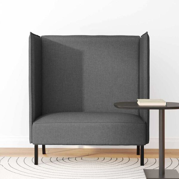 vidaXL Canapé à Haut Dossier Gris foncé 109 x 56 x 121 cm tissu