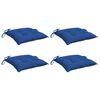 vidaXL Coussins de chaise lot de 4 bleu 40x40x7 cm tissu oxford